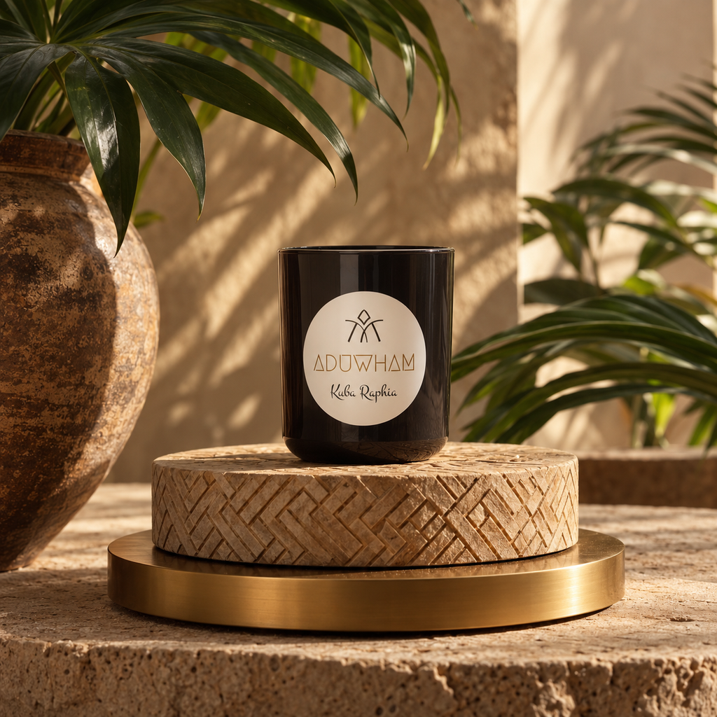 Candle Kuba Raphia - uma doce fuga para o coração do Congo
