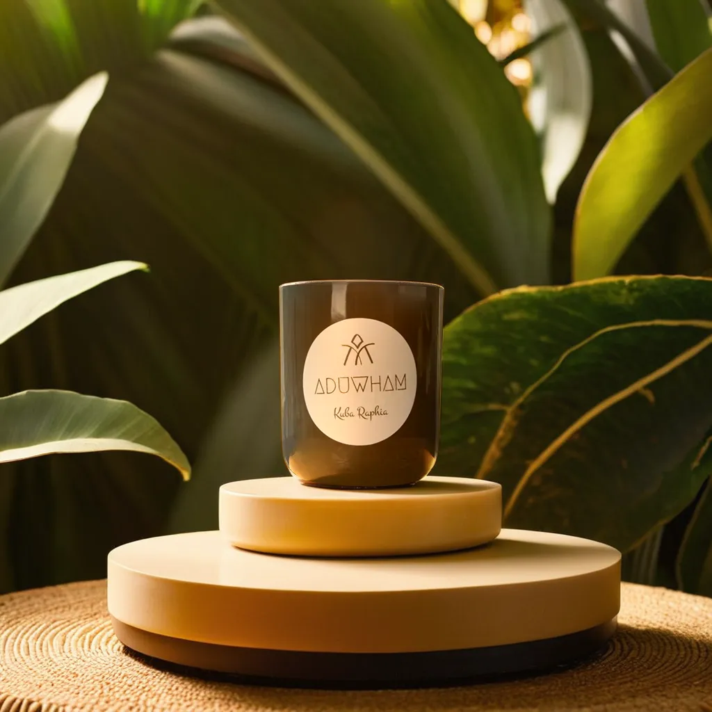 Kuba Raphia Candle: A Sweet Escape to the Heart of the Congo